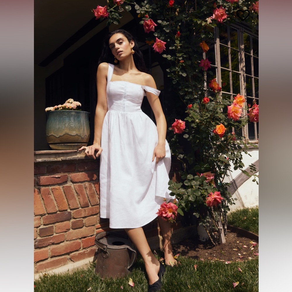 Reformation 'Tagliatelle' Linen Dress Size 2